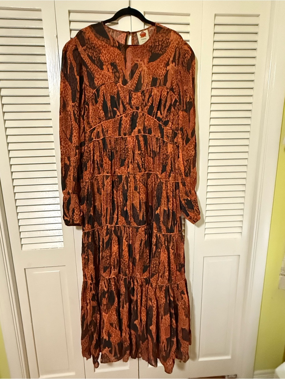 FARM Rio Giraffe Maxi Dress Black / Brown - Picture 3 of 7